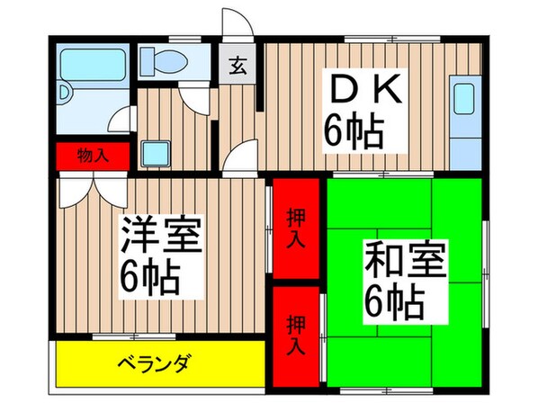 ハイツリバ－サイドの物件間取画像